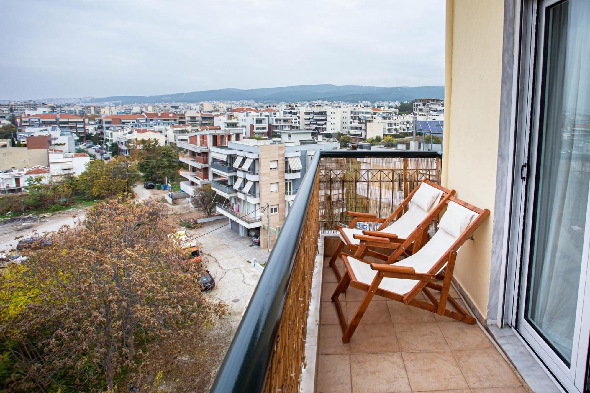 Celestial Garden-Thessaloniki'S Modern, Eclectic Penthouse With An Amazing View And Veranda Dış mekan fotoğraf